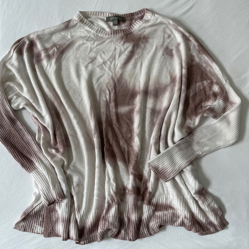 Cream/Mauve TieDye AE Baggy Sweater